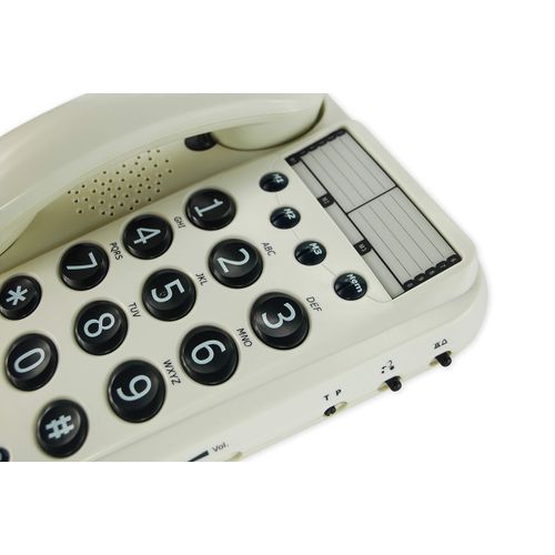 Geemarc Dallas 10 - Amplified Corded Telephone with One-touch Memories and Tone and Volume Control for Elderly - Hearing Aid Compatible - Low Hearing Loss - UK Version