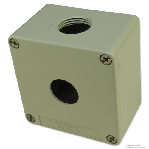 Schneider Electric XAPG19201 Pushbutton Enclosure, 22Mm, 1 Hole, Metal