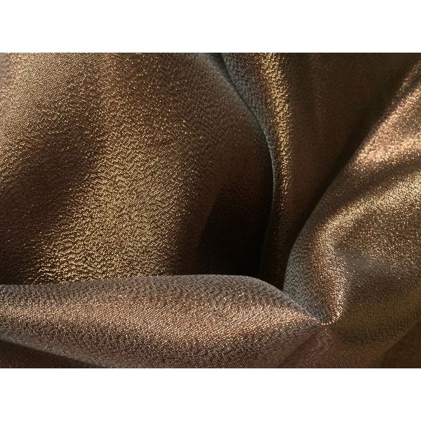 Metallic Crystal Organza Fabric Brown Glitter Look Sold by the Metre