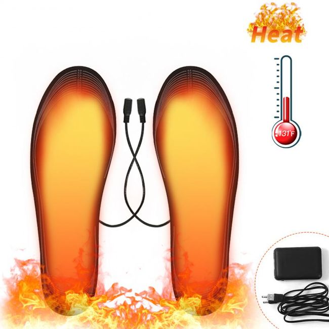 Usb Heated Shoe Insoles Electric Foot Warming Pad Feet Warmer Sock