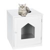 18.90" Cat Hidden Litter Box Enclosure Nightstand End Table Kitty Pet House