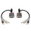 LINDY Compact 2 Port KVM Switch - DVI, USB 2.0 & Audio, Black