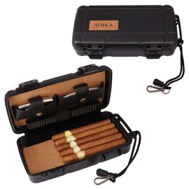 TISFA Cigar Travel Humidor Case with Cigar Cutter and Cigar Stand, Portable  Cigar Humidor, Waterproof Cigar Box Holds up to 4 Cigars - Cigars Gift Set