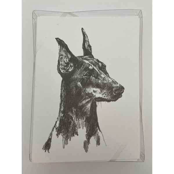 Doberman Dog Artist Sketch Greeting Cards “Odd Balls” 10 Pack Blank Inside USA