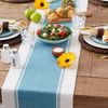 DII Cotton Woven Table Runner Storm Blue 13cm x 72cm