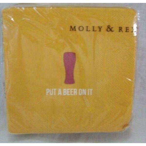 New Put A Beer On It Cocktail Beverage Napkins 1 Package
