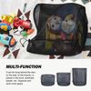 iBasingo Black Drawstring Bags Mesh Bag Nylon Sack