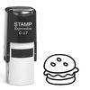 stampexpression - Burger Self Inking Rubber Stamp - Black Ink (A-61590)