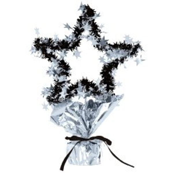 Novelties Direct Star Gleam 'N' Shape Centrepiece Silver And Black (Quantity 1)