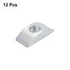 sourcing map 12pcs M8 Half Moon Nuts Washers, Iron Solid Half Moon Lock Washer, Spacer Connector Hardware Fittings, Silver