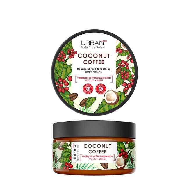 URBAN Care Coconut Coffee Yenileyici ve Pürüzsüzleştirici Vücut Kremi 200 ml- Vegan