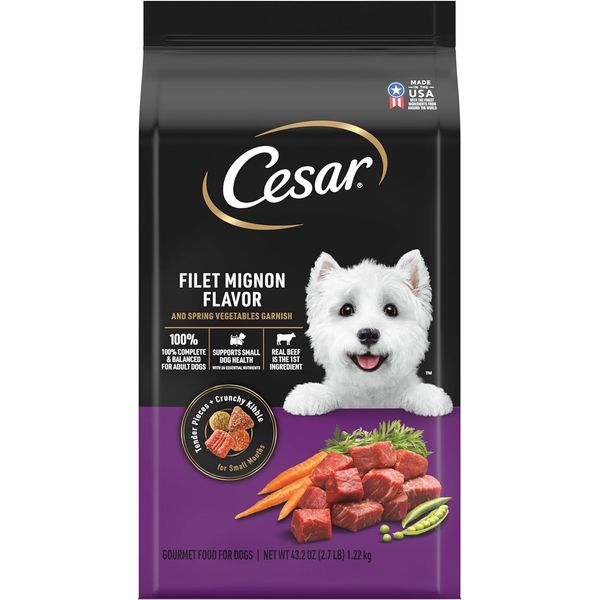 Small Breed Dry Dog Food, Filet Mignon Flavor And Spring Vegetables Garnis