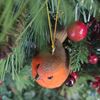 Vivid Arts - Hanging Ornament Robin - Gold Thread