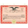 20 Red CorpKit Standard Wording Corporation Stock Certificates (Eagle Border)