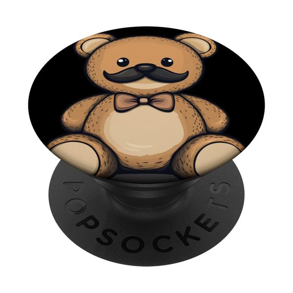 Adorable Teddy Bear with an Awesome Beard Costume PopSockets Adhesive PopGrip