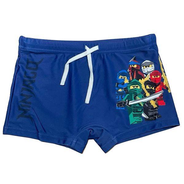LEGO Ninjago Swimming Trunks with Elastic Waistband and Drawstring Blue, blue