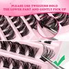 Lash Clusters 108Pcs DIY Eyelash Extenisons Natural Look Wispy Clusters Lashes 8-16MM D Curl Individual Lashes DIY at Home Wispy Fluffy Lash Extensions Reusable Individuals DIY at Home by JIMIRE