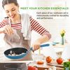 11 Pc Pots and Pans Set Non Stick Cookware with Ceramic Coating, Ergonomic Handl
