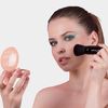 Impala Retractable Kabuki Makeup Brush with Case N3 Natural Bristles Face and Body for Pressed or Loose Powder Makeup - soft and fluffy