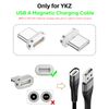 YKZ 7 Pin Magnetic Micro USB/Type C/i-Product Tips Compatible Magnetic USB A Charging Cable
