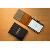 Mini Padfolio with Notepad and Pen, Baseball Ball, Personalized Engraving Included (Light Brown)