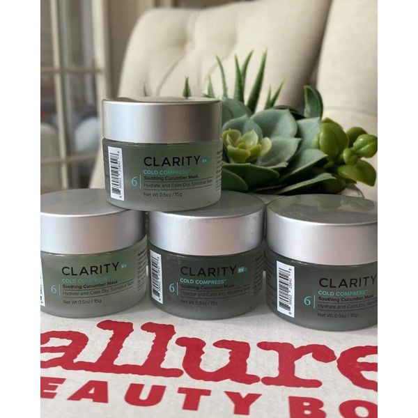 4x Clarity Cold Compress Soothing Cucumber Mask .5oz / 15g Travel Size NWOB