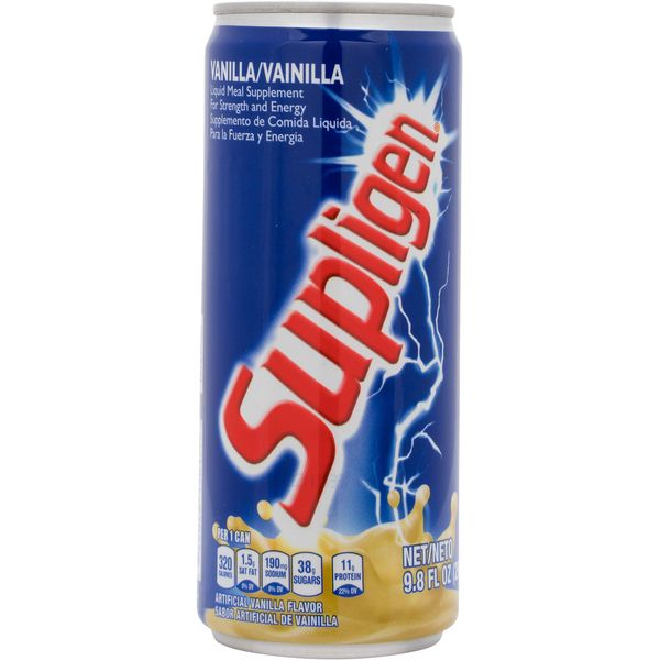 Supligen Vanilla Liquid Meal Supplement for Strength & Energy, 9.87 Oz (Pack Of 12)