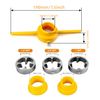 NestNook 6 Pcs NPT Die Thread Maker Tool Kit for PVC Pipe (1/2", 3/4", & 1" Sizes)