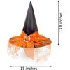 Witch Hat, Halloween Women's Witch Hat, Wizard Hats, Wicked Witch Hat(Orange)