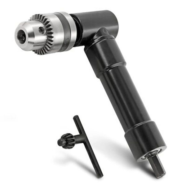 Cordless Right Angle Drill Adapter 90 Degree Adapter Drill with 3/8" Keyed Ch...