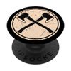 Axe Silhouette Vintage Axe Retro Sunset Pickaxe PopSockets Swappable PopGrip