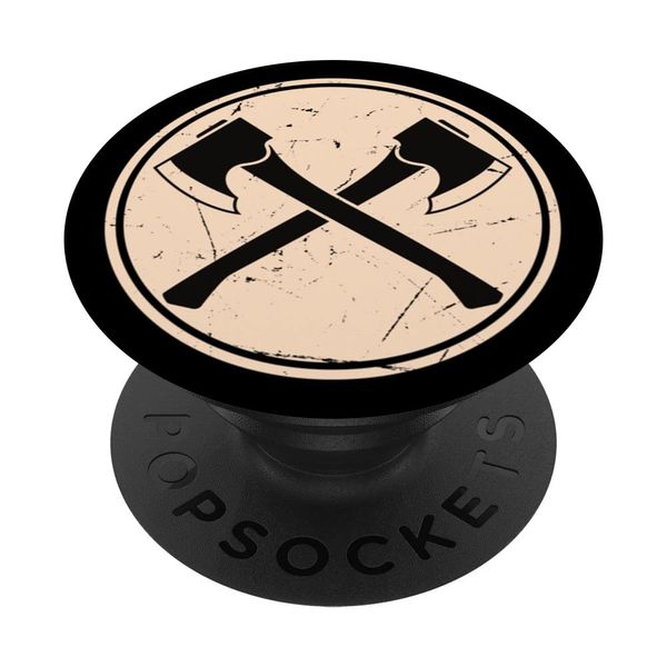 Axe Silhouette Vintage Axe Retro Sunset Pickaxe PopSockets Swappable PopGrip