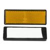 uxcell 2pcs Front Lower Fork Reflector Sticker Rear Saddlebag Reflective Cover Universal Yellow
