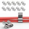 50 Pack 20mm Total Length Stainless Steel Cable Clips Frame Wire Clips