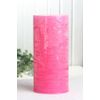 Rustik-Stumpenkerze, 15 x 7 cm Ø, pink