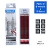 DOMS Drawing & Sketching Graphite Pencil Set (Pack of 6 x 5 Set)