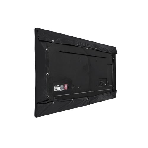 Covermates Outdoor Half TV Cover - Various Sizes, Light Weight Material, Weatherproof, Dustproof, Cinching Drawcord, Outdoor TV Covers, 47W x 4D x 29H, Black