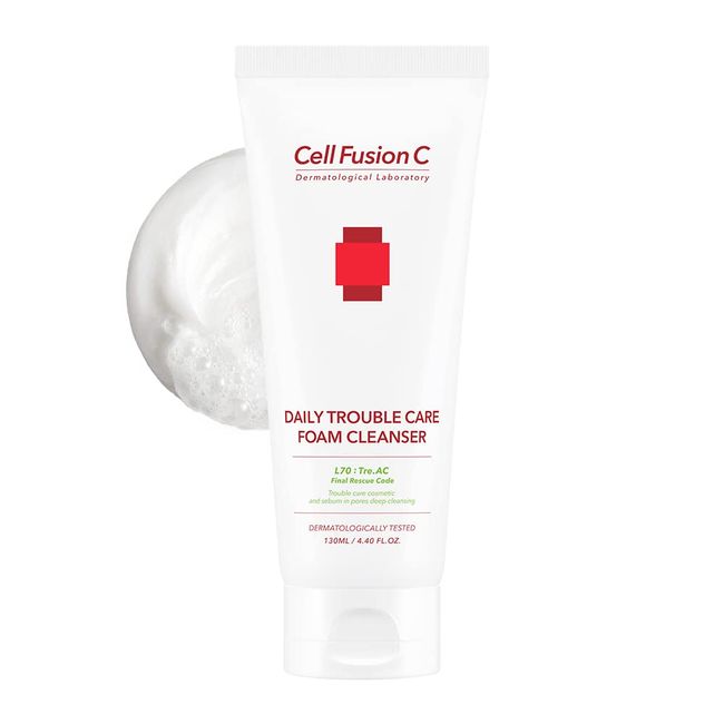 CELL FUSION C Daily Trouble Care Foam Cleanser | Acne Control, Salicylic Acid Face Wash