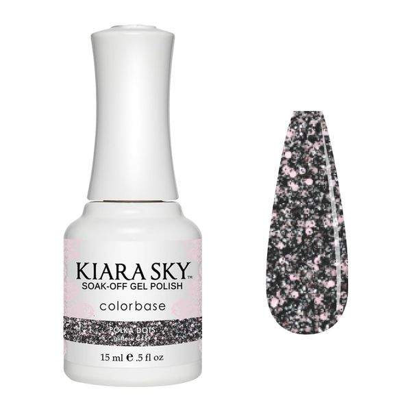 Kiara Sky Soak Off Gel Nail Polish 0.5 fl oz, POLKA DOTS (G459)