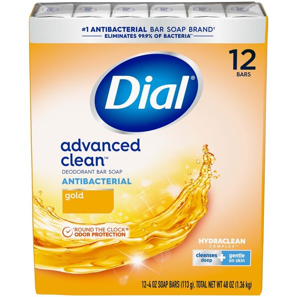 Dial Gold Antibacterial Soap 4 oz each 12 Bars