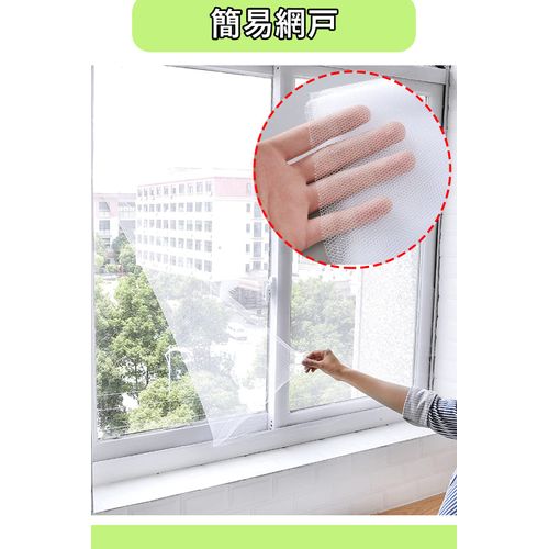 LIKENNY Simple Screen Door, Replacing Screen Kit, Insect Repellent Net, Mosquito Repellent, Easy Installation, Screen Curtain for Small Windows, 59.1 x 78.7 inches (150 x 200 cm) (White)