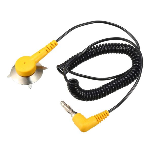 sourcing map Mat Grounding Banana Plug ESD Anti Static Cord Ground Strap 1.5M