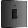 BG Electrical Single Wall Switch with LED Power Indicator, Double Pole, Screwless Front Plate, Round Edges, Evolve, Black Chrome, 20A, PCDBC31B
