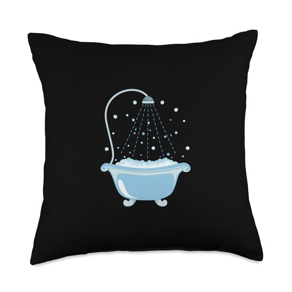 Bathtub Showers Bathroom Bathtub Shower Throw Pillow