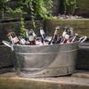Tablecraft Galvanized Oval Beverage Tub, 5.5 Gallons