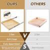 2 Set Pull Out Tray Cabinet Organizer Wooden Pull Out Drawers Storage Slide Out 