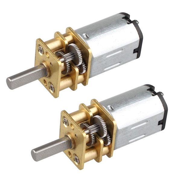 HALJIA 2PCS N20 DC 6V 30RPM Micro Gear Box Speed Reducing Motor Mini Gear Box Motor Micro Speed Reduction Motor for RC Car Robot Model DIY Engine Toy