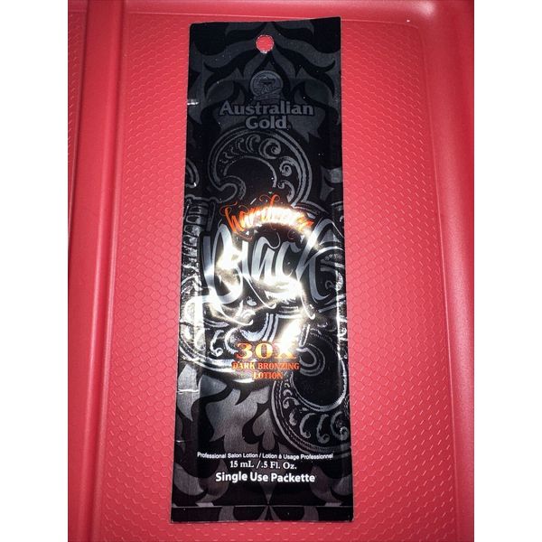 Australian Gold HARDCORE BLACK 30X BRONZING Tanning Lotion Sample