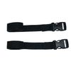 Webbing Strap with Quick Release Buckle, Pack of 2 (Black, 1 metre)