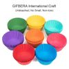 Gifbera Bright Rainbow Standard Cupcake Liners Solid Colorful Paper Baking Cups 400-Count